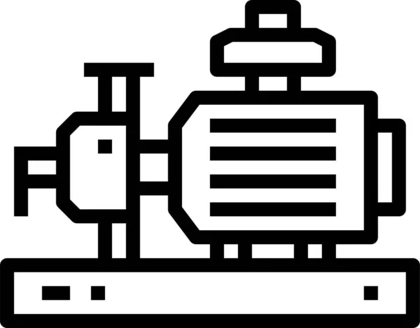 Icono Bomba Máquina Industrial Categoría Herramientas Construcción — Vector de stock