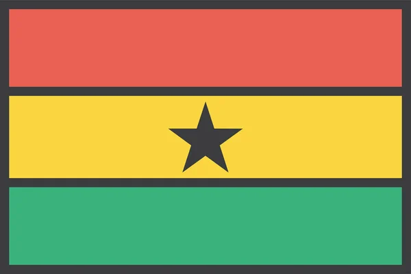 Значок Африканського Прапора Країни Заповненому Стилі — стоковий вектор