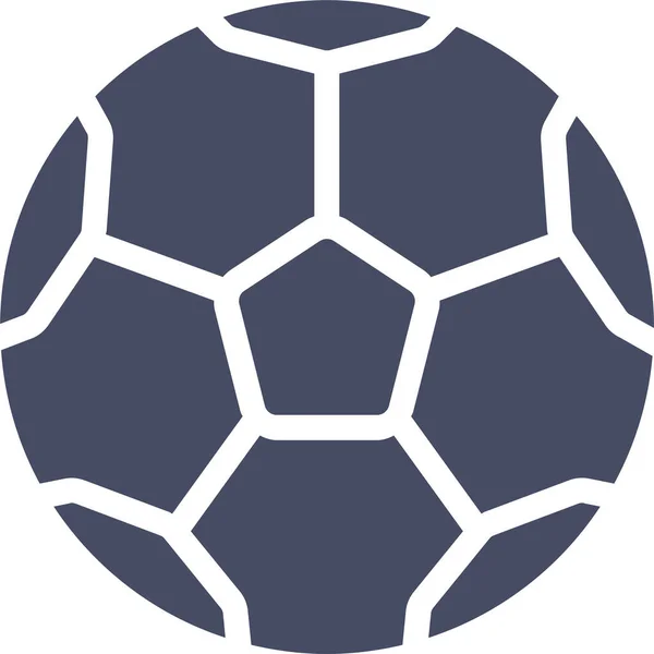 Jeu Football Icône Football Dans Style Solide — Image vectorielle