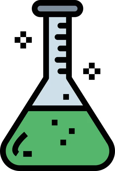 Εικονίδιο Δοχείου Χημείας Ποτηριών Στυλ Πλήρους Περιγράμματος — Διανυσματικό Αρχείο