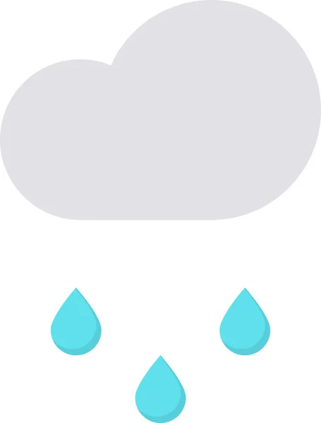 フラットスタイルの雲霧雨予測アイコン — ストックベクタ