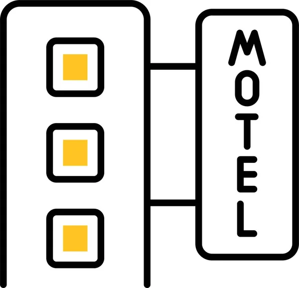Значок Номера Мотеле — стоковый вектор