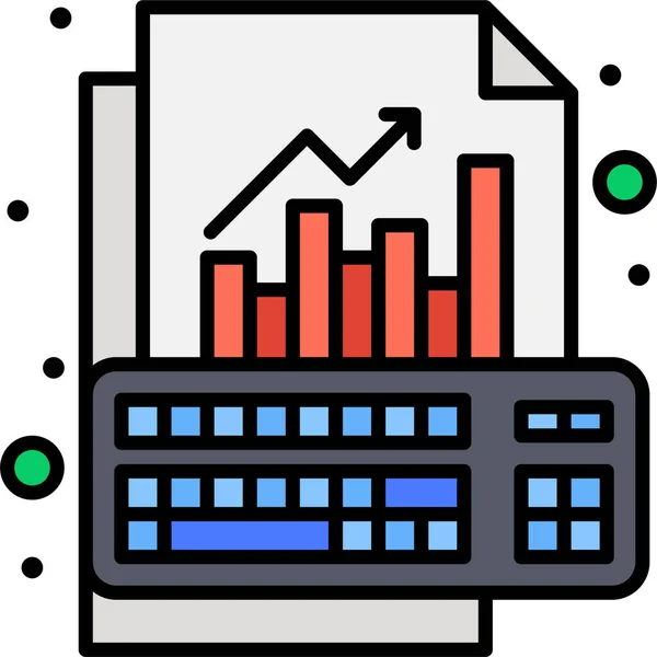 Analysdata Grafikon Marknadsföring Seo Kategori — Stock vektor