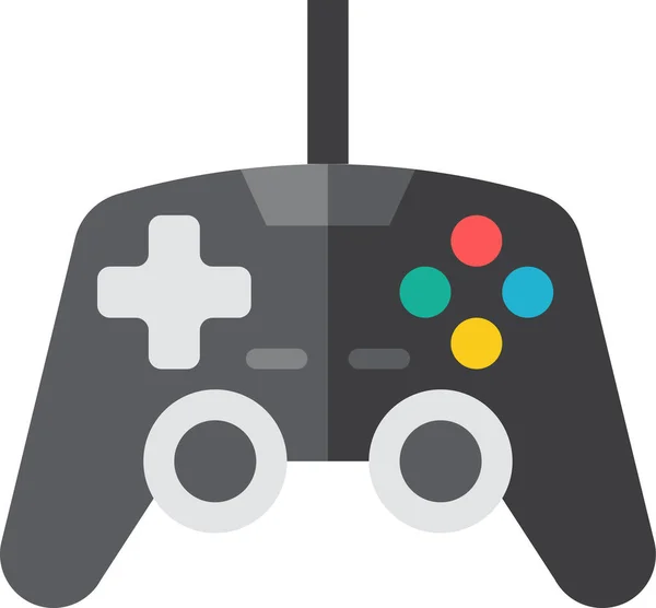 Joystick Icono Juegos Planos Estilo Plano — Vector de stock