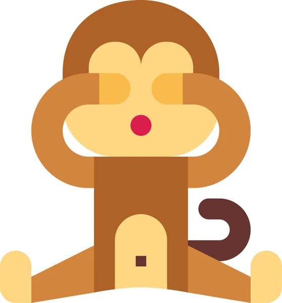 Ícone Mamífero Animal Macaco —  Vetores de Stock
