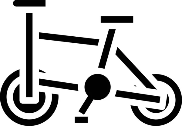 Cyklistické Cvičení Ikona Pevném Stylu — Stockový vektor