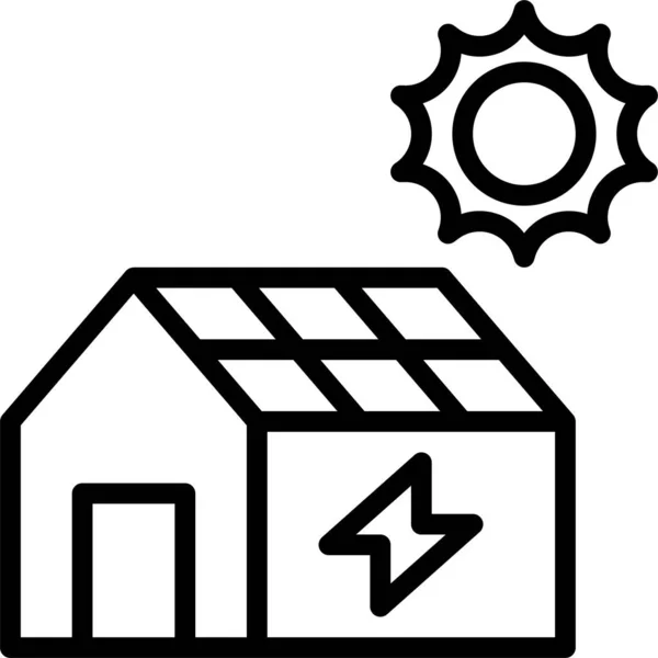 Ecology House Panel Icon — Stock Vector