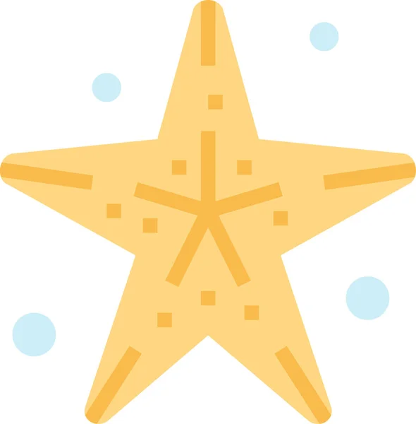 Vida Vacaciones Icono Estrella Estilo Plano — Vector de stock