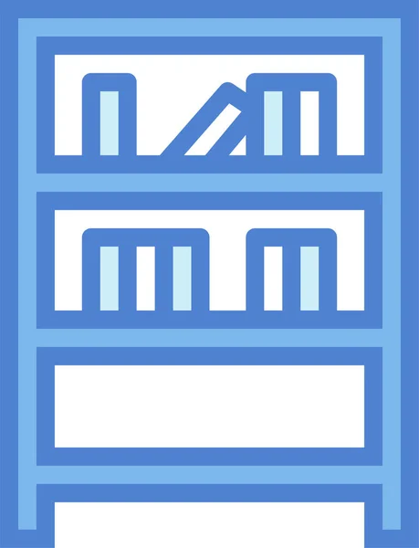 Librería Libro Estantería Icono Familia Hogar Categoría — Archivo Imágenes Vectoriales