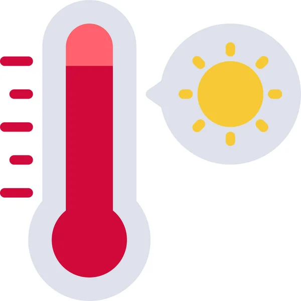 Піктограма Температури Сонячного Термометра — стоковий вектор