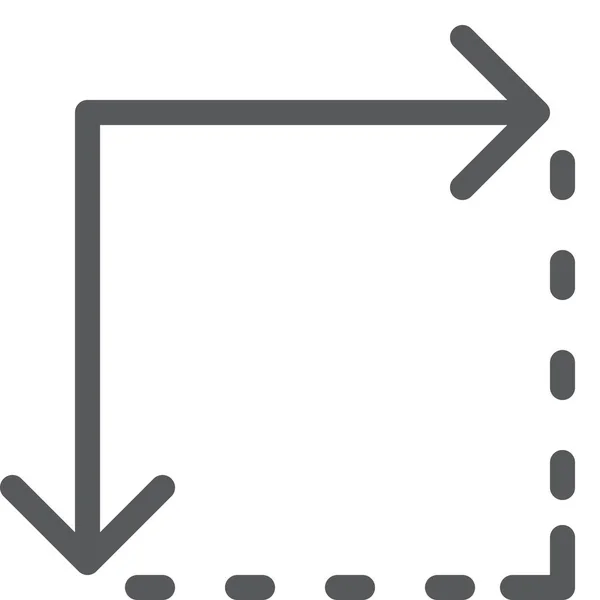 Розширити Піктограму Стрілки Стилі Контурів — стоковий вектор