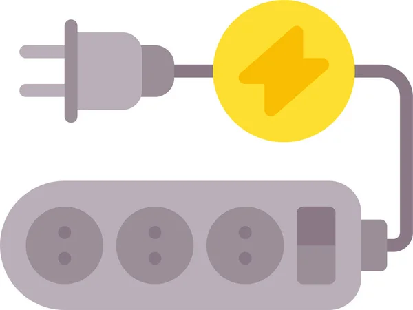 Cable Cable Eléctrico Icono — Vector de stock