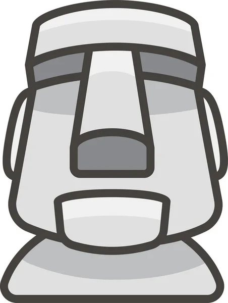 1F5Ff Icono Moai Categoría Mixta — Vector de stock