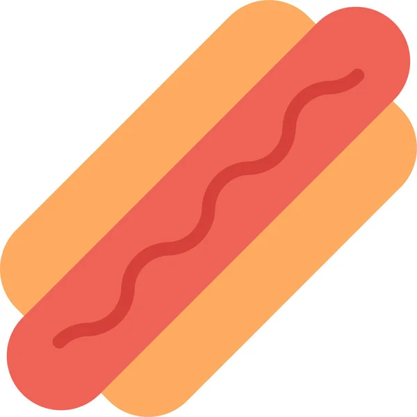 Comida Hotdog Basura Icono — Vector de stock
