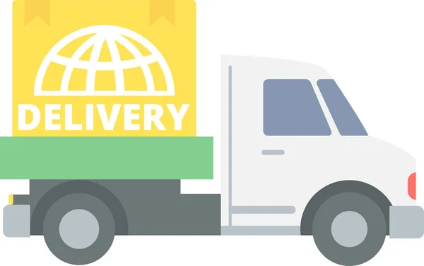 Delivery Free Delivery Home Delivery Icon Flat Style — Stock Vector