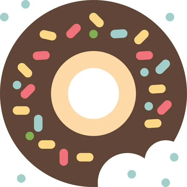 Beignet Icône Des Bonbons Alimentaires Dans Catégorie Des Boissons Alimentaires — Image vectorielle