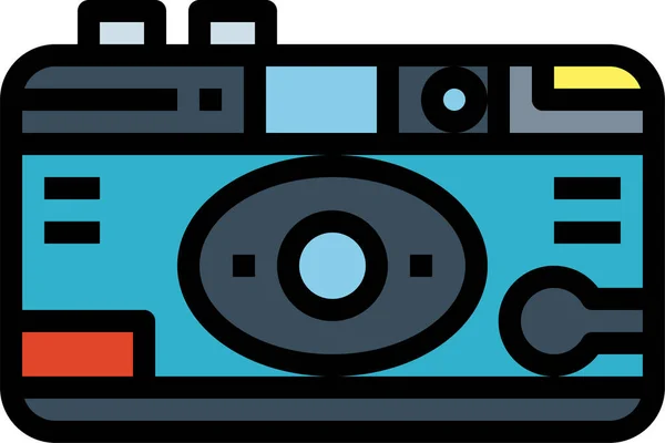 Фотокамера Значок Фотографії Ломографії Заповненому Стилі — стоковий вектор