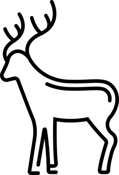 Animal Cerf Faune Icône — Image vectorielle