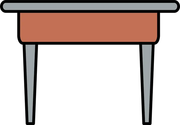 Tisch Business Stuhl Ikone Ausgefüllten Outline Stil — Stockvektor