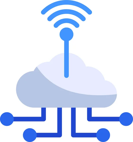 Icône Réseau Internet Cloud — Image vectorielle