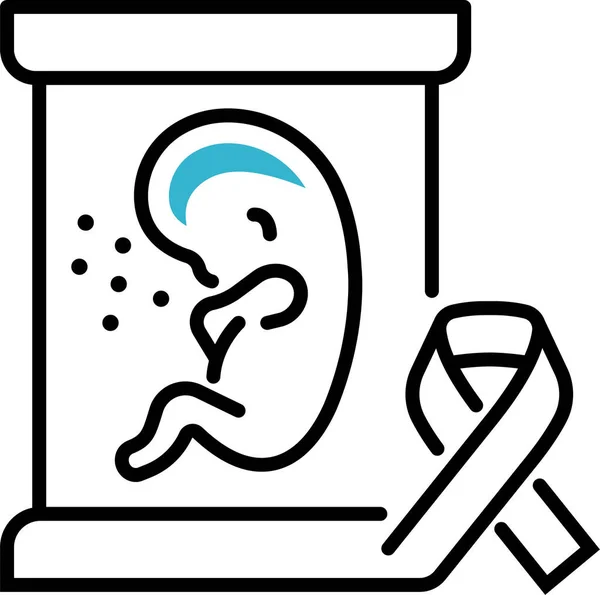 Embryo Hilft Baby Symbol — Stockvektor