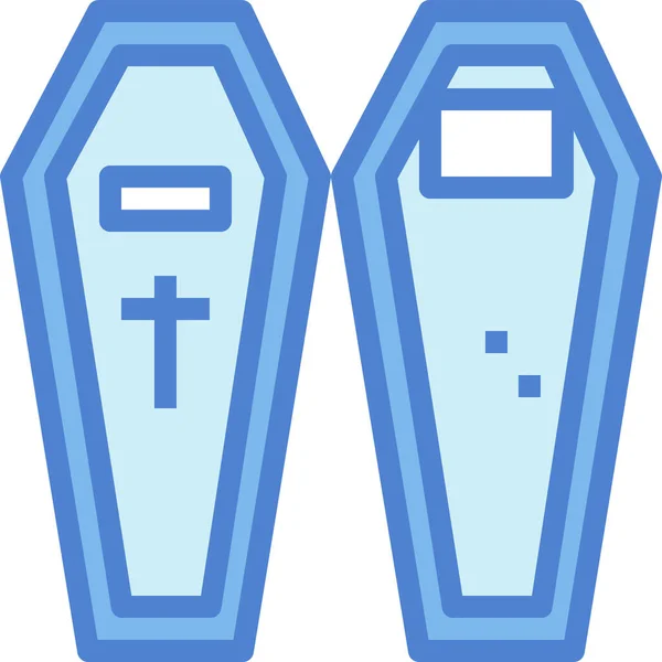 Låda Begravning Kista Ikon — Stock vektor
