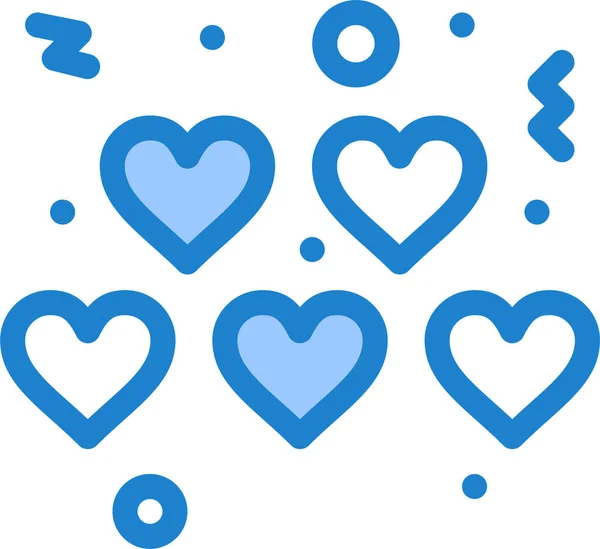 Hearts Love Valentines Icon Love Romance Category — Stock Vector