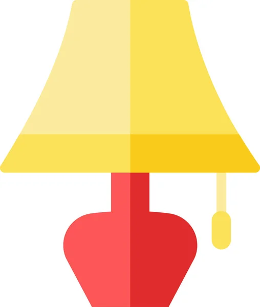 Lampe Flache Möbel Home Dekoration Ikone Flachen Stil — Stockvektor