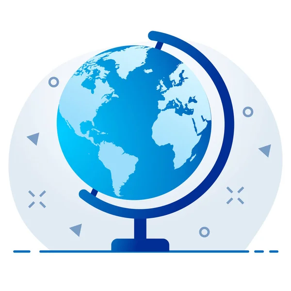 Global Globe International Icon — Stock Vector