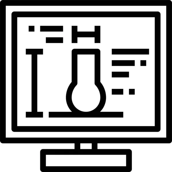 Icône Électronique Conception Dans Style Contour — Image vectorielle