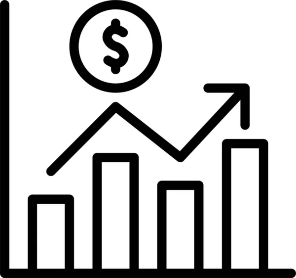 Estatística Ícone Barra Crescimento — Vetor de Stock