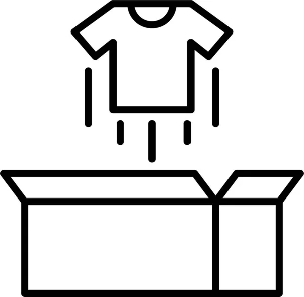 Icono Camisa Abierta Ropa Estilo Esquema — Archivo Imágenes Vectoriales