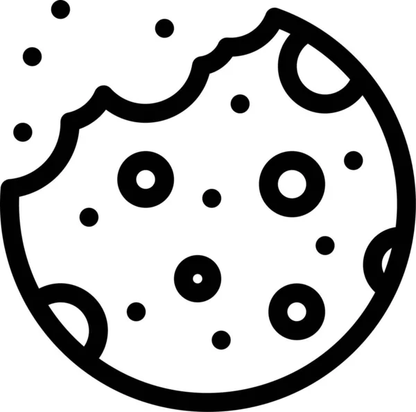 Випікати Значок Десерту Печива Категорії Харчових Напоїв — стоковий вектор