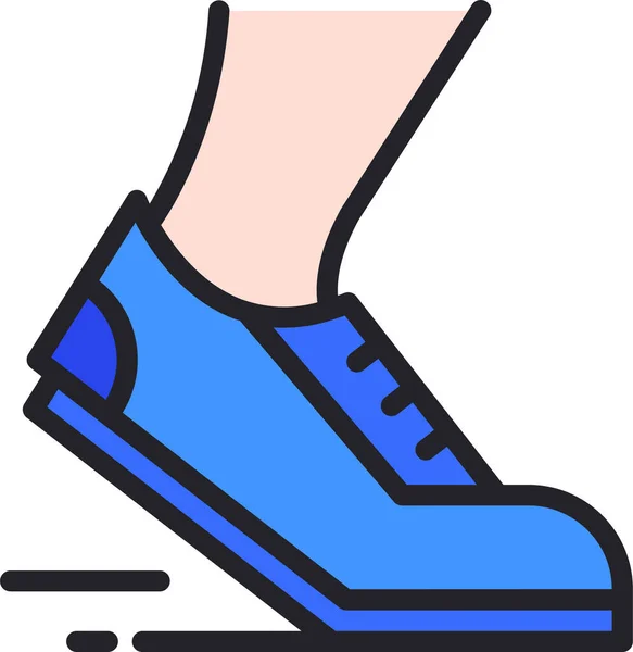 Run Running Shoes Icon — Stock Vector