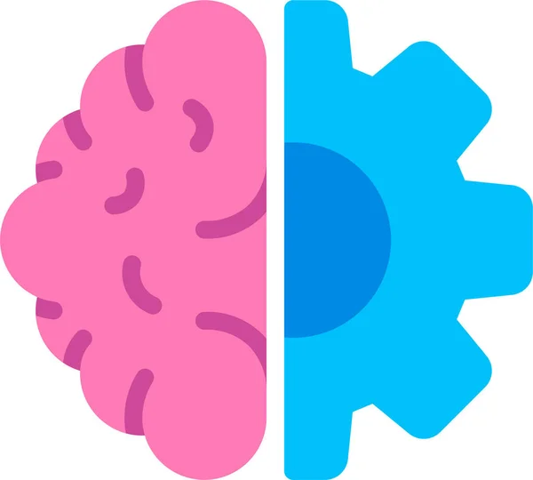 大脑设定装置图标 — 图库矢量图片