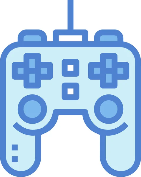 Controlador Gamepad Icono Gamer Estilo Contorno Lleno — Vector de stock