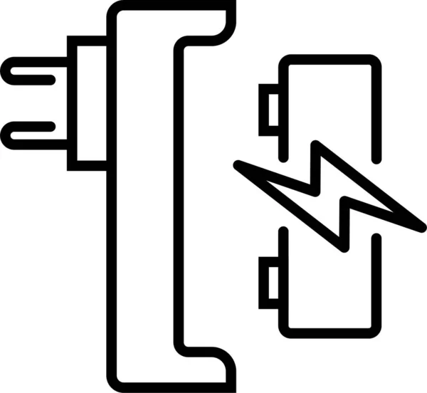 Icône Charge Énergie Électrique — Image vectorielle