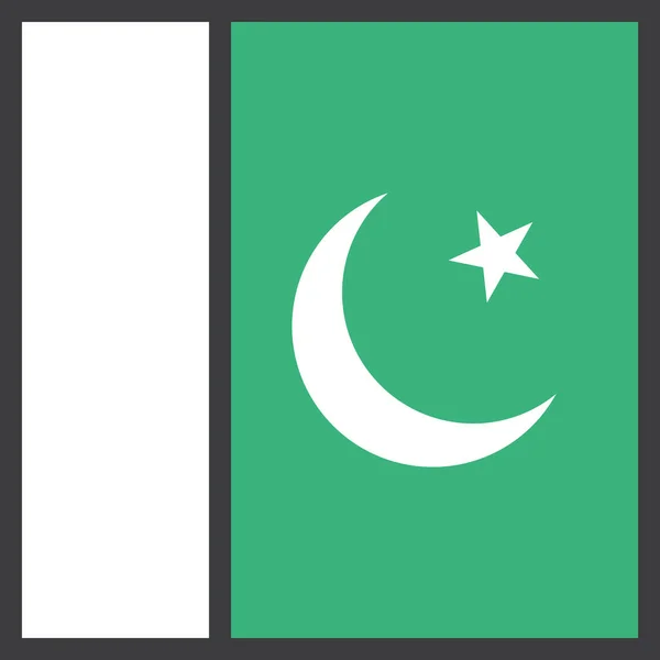 Asiatisk Land Flagga Ikon Ifylld Skiss Stil — Stock vektor