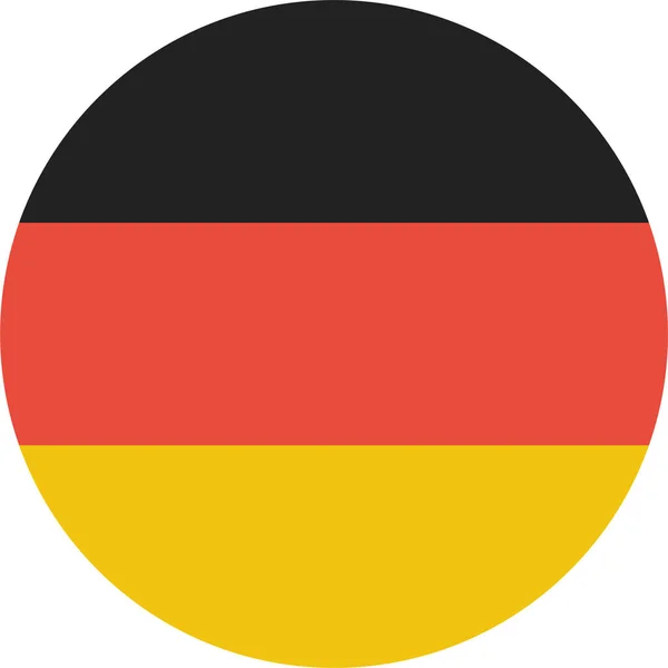 Bandeira País Ícone Alemão Estilo Plano — Vetor de Stock