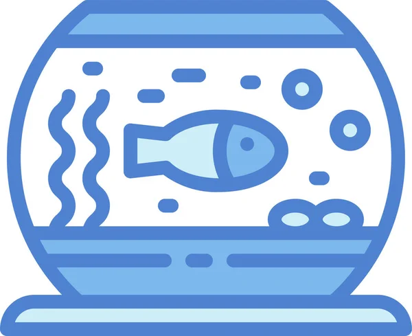 Ikona Złotej Rybki Akwarium — Wektor stockowy