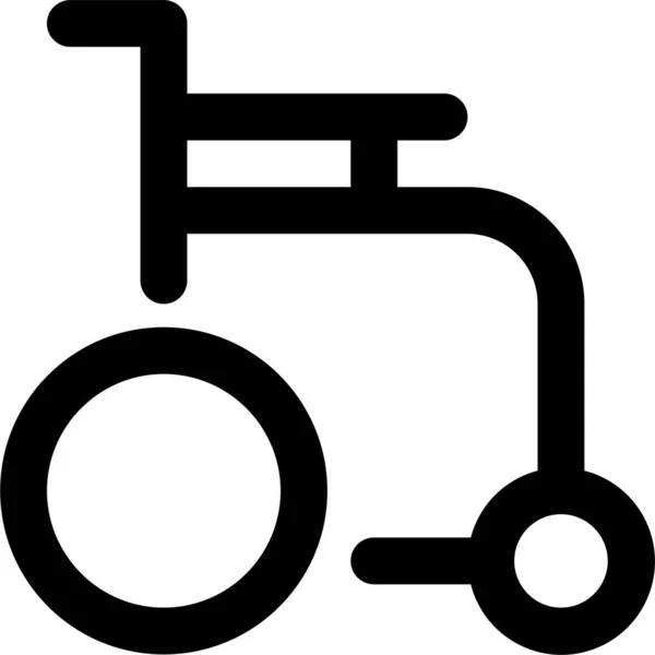 Disabili Disabili Icona Handicap Stile Contorno — Vettoriale Stock