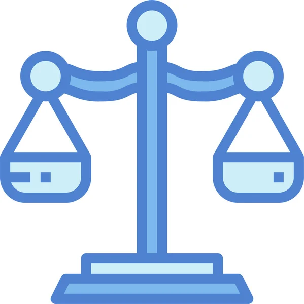 Judge Law Scales Icon Filled Outline Style — Stock Vector