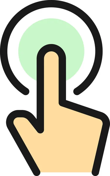 Touch Finger Filled Outline Icono Estilo Contorno Lleno — Archivo Imágenes Vectoriales