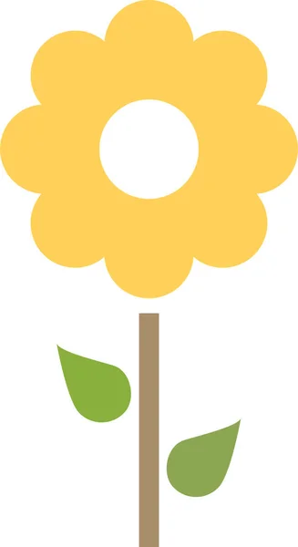 Bloesem Ecologie Bloem Pictogram Platte Stijl — Stockvector