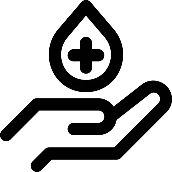 Значок Донорства Крові Стилі Контурів — стоковий вектор