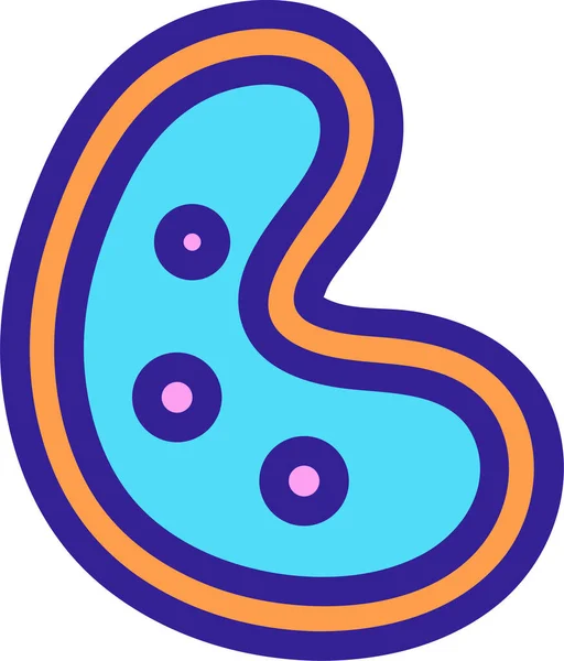 Ikona Konturu Bakterii — Wektor stockowy