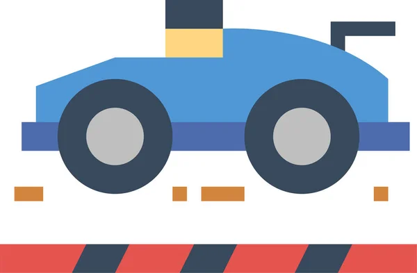 Juego Coches Icono Carreras Estilo Plano — Vector de stock