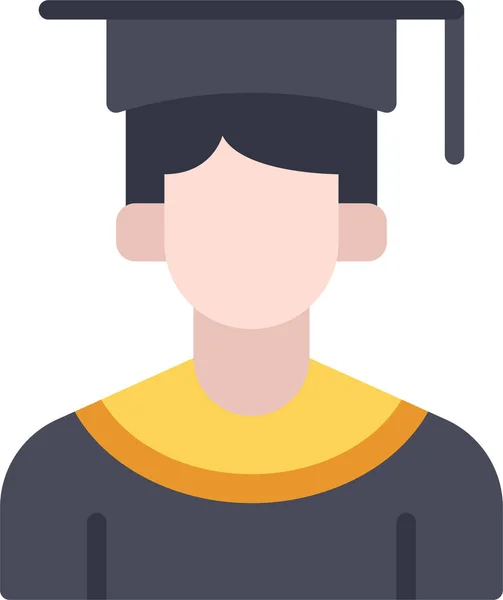 Ícone Graduação Faculdade Avatar — Vetor de Stock