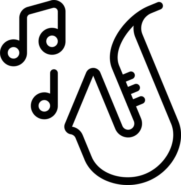 Audio Instrument Muzyczny Ikona Stylu Zarysu — Wektor stockowy