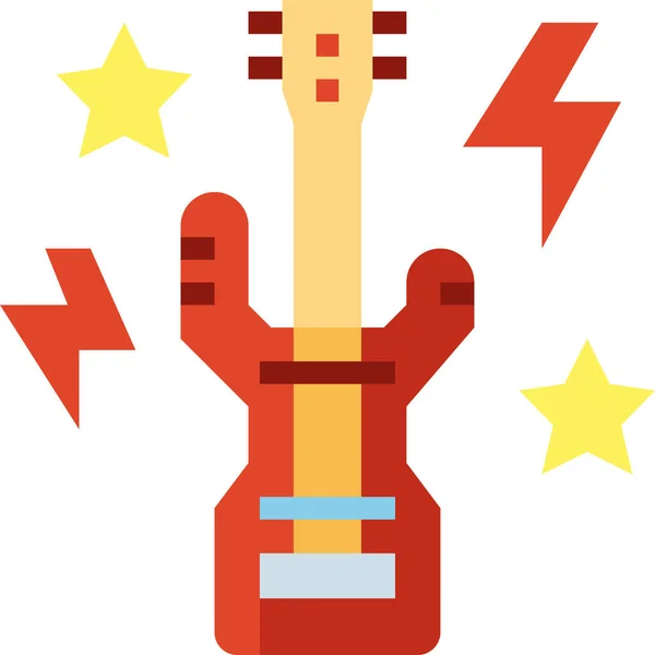 Bas Elektro Gitar Simgesi — Stok Vektör